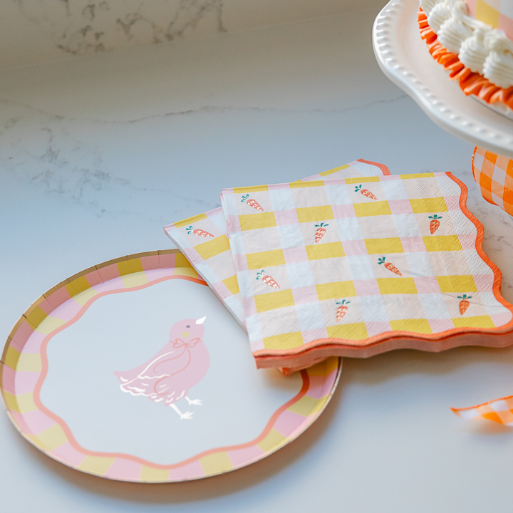 SWEET CHICK EASTER SMALL PLATES Bonjour Fete Plates SWEET CHICK EASTER SMALL PLATES Bonjour Fete - Party Supplies