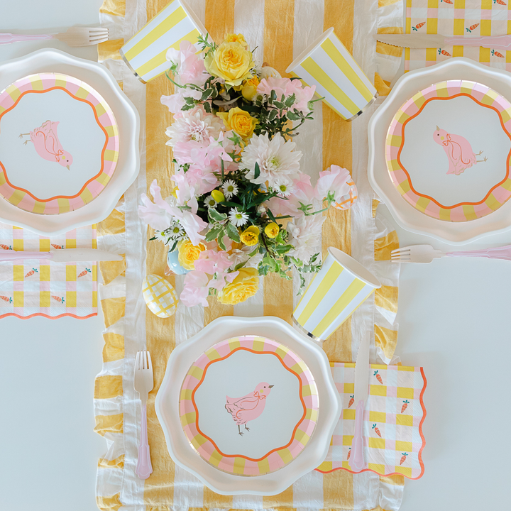 SWEET CHICK EASTER SMALL PLATES Bonjour Fete Plates SWEET CHICK EASTER SMALL PLATES Bonjour Fete - Party Supplies