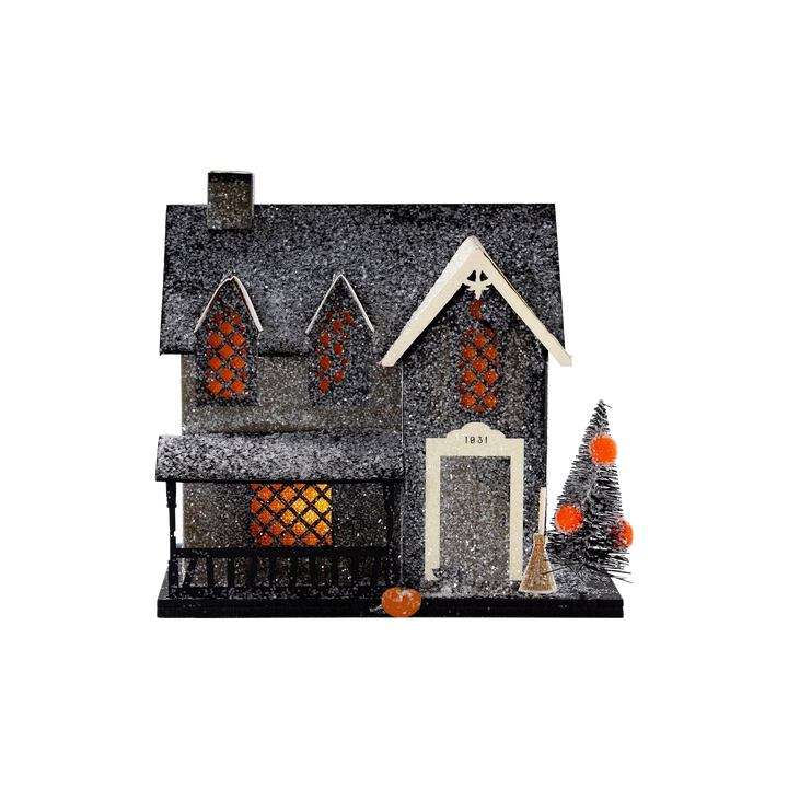 WITCH COTTAGE HAUNTED VILLAGE HOUSE My Mind’s Eye Halloween Home Decor Bonjour Fete - Party Supplies