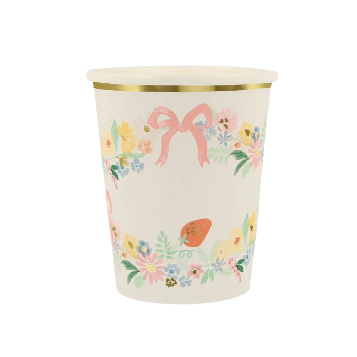 ELEGANT FLORAL CUPS Meri Meri Cups ELEGANT FLORAL CUPS Bonjour Fete - Party Supplies