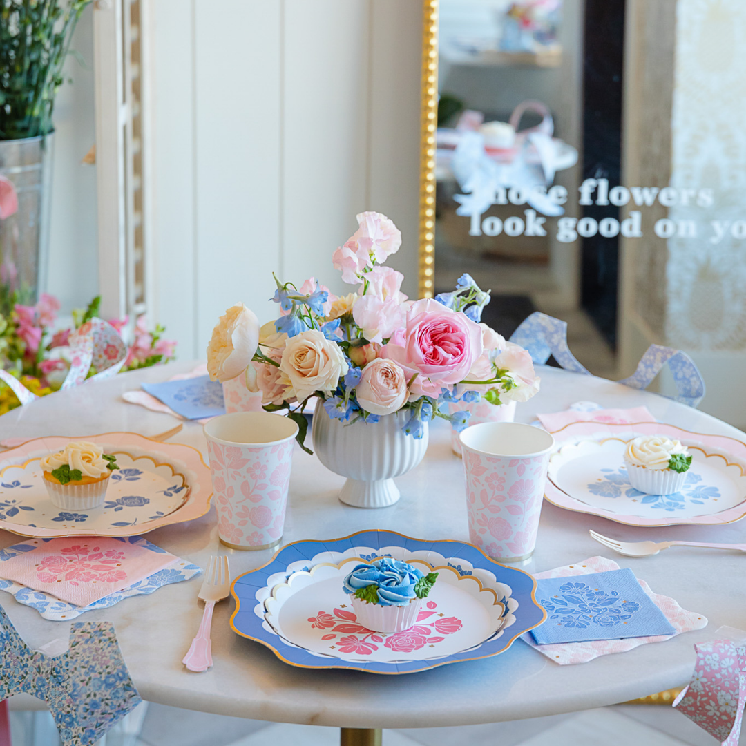 PETAL PINK ELEGANT FLORAL DINNER NAPKINS