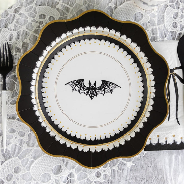 ELEGANT HALLOWEEN DINNER PLATES Bonjour Fete Halloween Party Supplies Bonjour Fete - Party Supplies