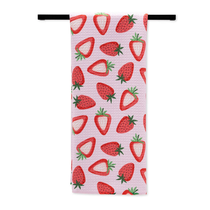 Sweet Strawberry Tea Towel Geometry Bonjour Fete - Party Supplies