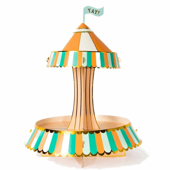 FUN FAIR CAROUSEL CUPCAKE STAND Ma Fete Cake Stand Bonjour Fete - Party Supplies