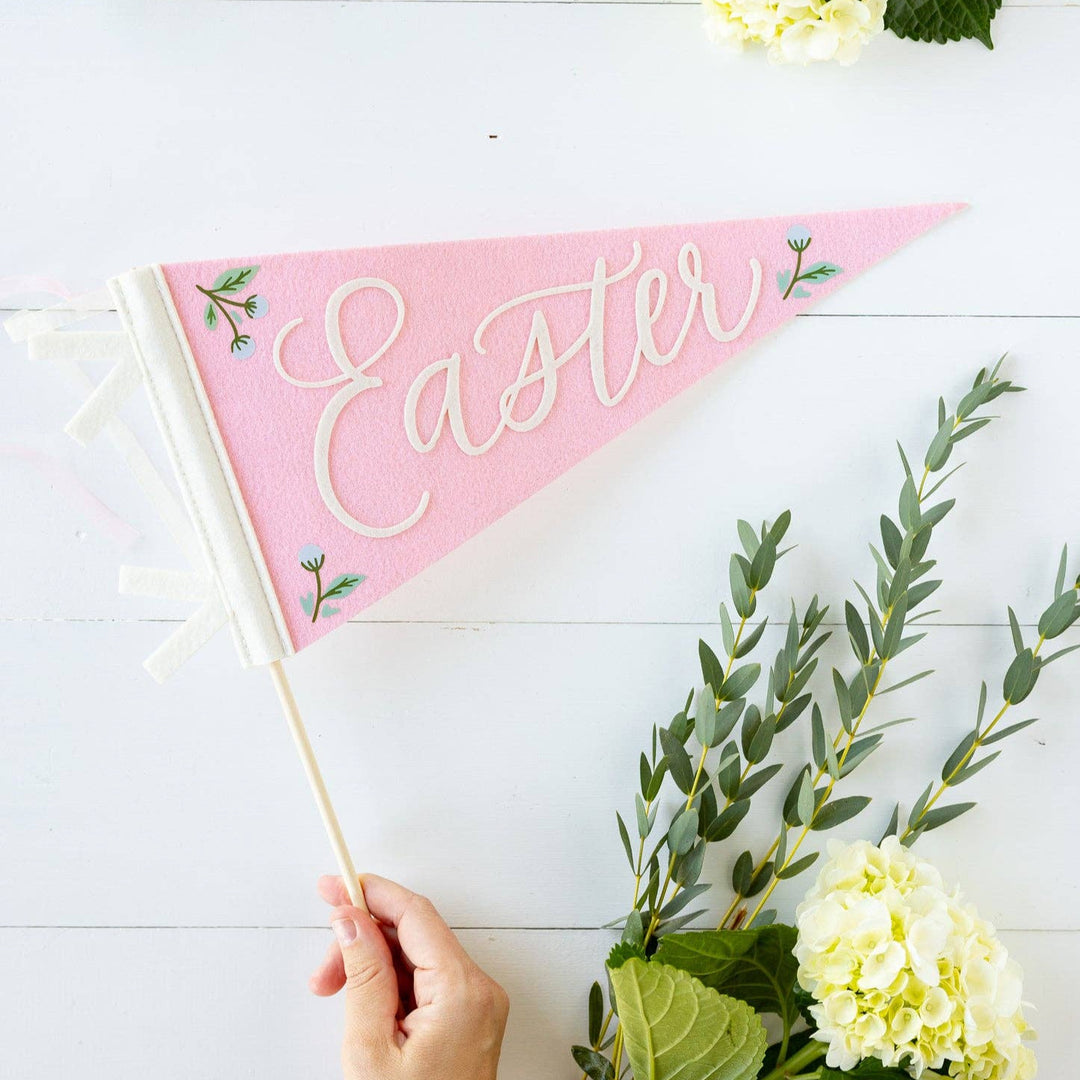 PLHB213 - Pink Easter Felt Pennant Banner My Mind’s Eye PLHB213 - Pink Easter Felt Pennant Banner Bonjour Fete - Party Supplies