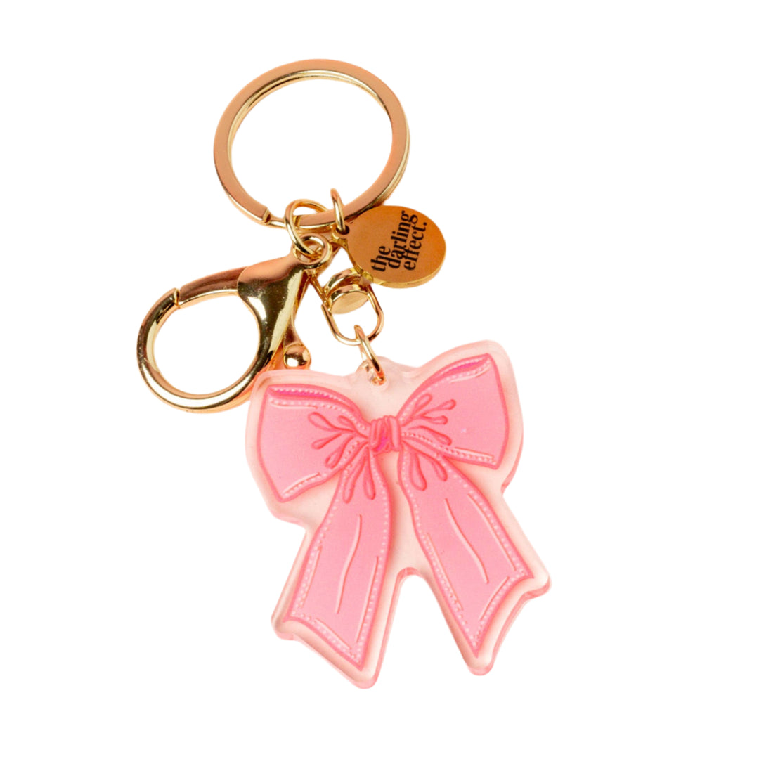 Acrylic Keychain-Bow Pink The Darling Effect Acrylic Keychain-Bow Pink Bonjour Fete - Party Supplies