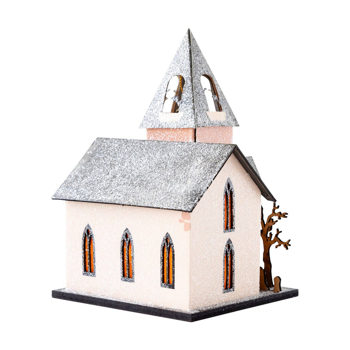 HALLOWEEN CHURCH HAUNTED VILLAGE HOUSE My Mind’s Eye Halloween Home Decor Bonjour Fete - Party Supplies