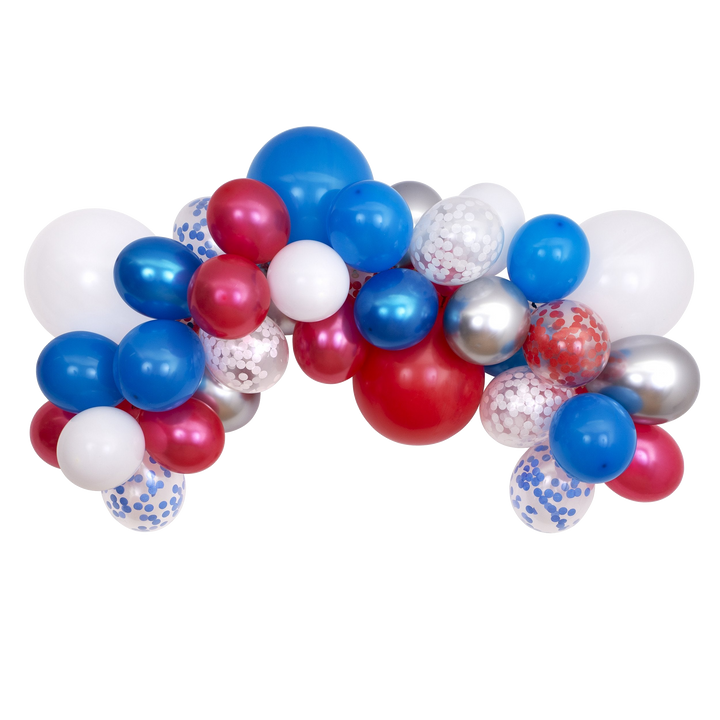 RED, WHITE & BLUE BALLOON GARLAND KIT Meri Meri Balloon Garland Kit Bonjour Fete - Party Supplies