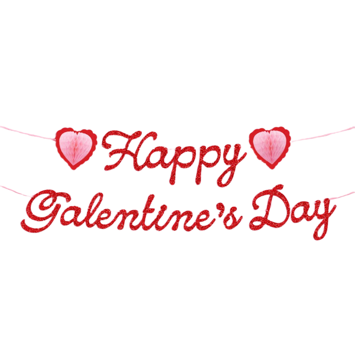 HAPPY GALENTINE'S DAY BANNER xo, Fetti Garlands & Banners HAPPY GALENTINE'S DAY BANNER Bonjour Fete - Party Supplies