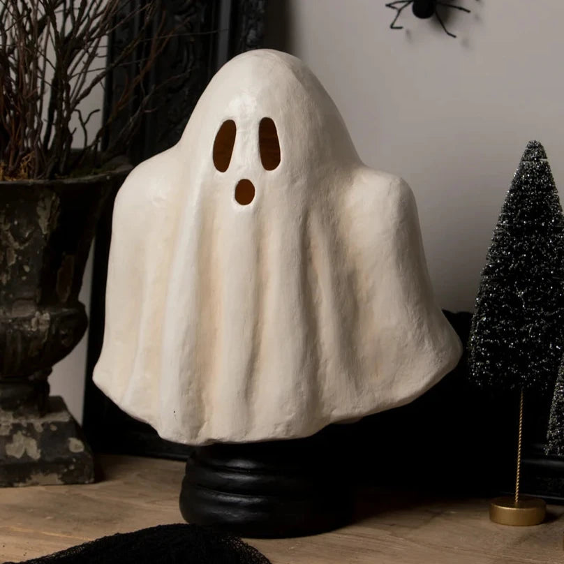 BETHANY LOWE GHOST BOO LANTERN Bethany Lowe Designs Halloween Home Decor Bonjour Fete - Party Supplies