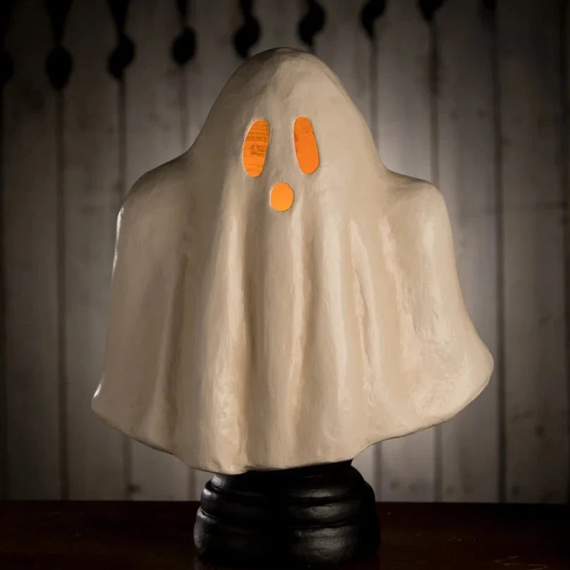 BETHANY LOWE GHOST BOO LANTERN Bethany Lowe Designs Halloween Home Decor Bonjour Fete - Party Supplies