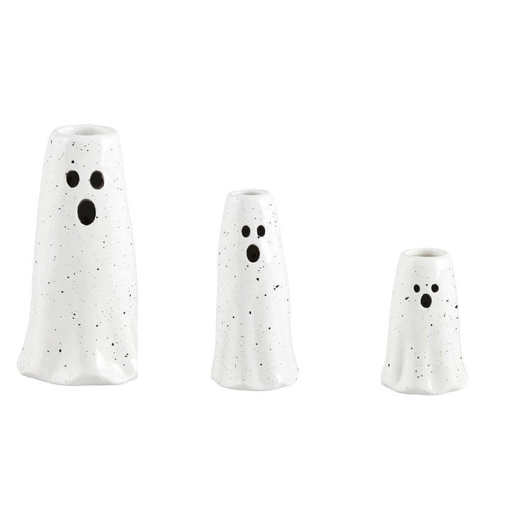 GHOST VASES Mud Pie Halloween Home Decor Bonjour Fete - Party Supplies