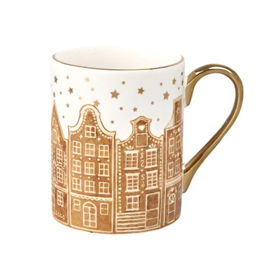 GINGERBREAD VILLAGE MUG December Diamonds Christmas Holiday Kitchen & Entertaining Bonjour Fete - Party Supplies