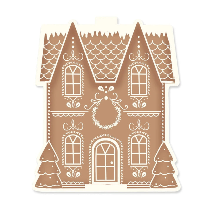 GINGERBREAD MANSION BAMBOO TRAY My Mind’s Eye Christmas Holiday Party Supplies Bonjour Fete - Party Supplies