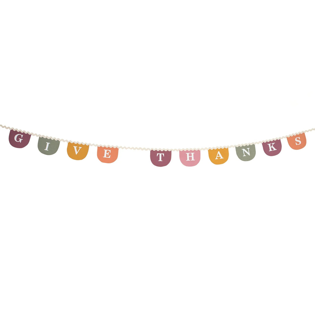 Give Thanks Fabric Garland Bonjour Fete Party Supplies Thanksgiving Party Decorations