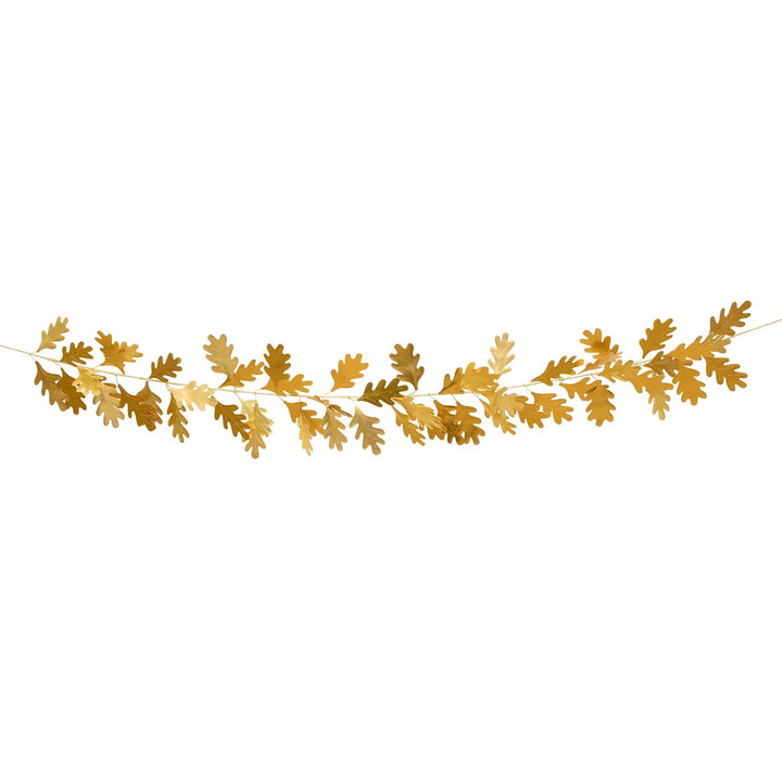 GOLD OAK LEAVES GARLAND Meri Meri Thanksgiving Party Decorations Bonjour Fete - Party Supplies