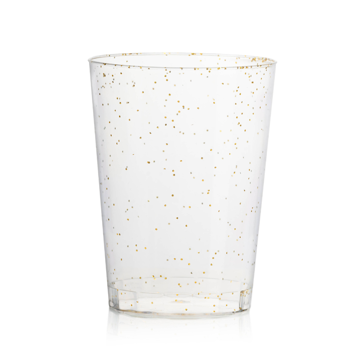 Gold Sparkle Reusable Tumblers Bonjour Fete Party Supplies New Year's Eve Party Supplies