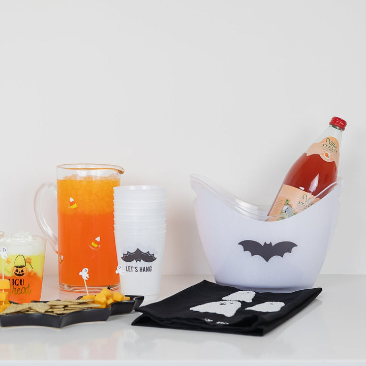 BAT ACRYLIC BEVERAGE BUCKET Slant Collections by Creative Brands Halloween Party Supplies Bonjour Fete - Party Supplies