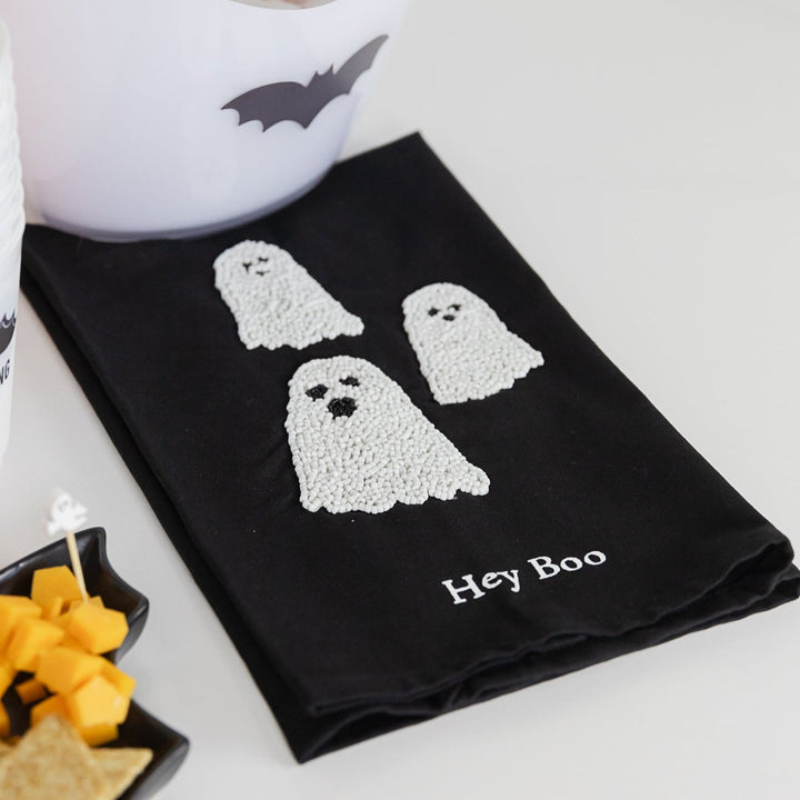 GHOSTS BEAD TOWEL Mud Pie Halloween Home Decor Bonjour Fete - Party Supplies