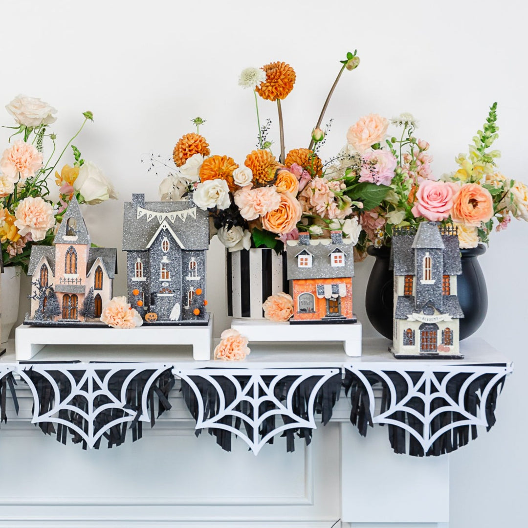 HALLOWEEN ACADEMY HAUNTED VILLAGE HOUSE My Mind’s Eye Halloween Home Decor Bonjour Fete - Party Supplies