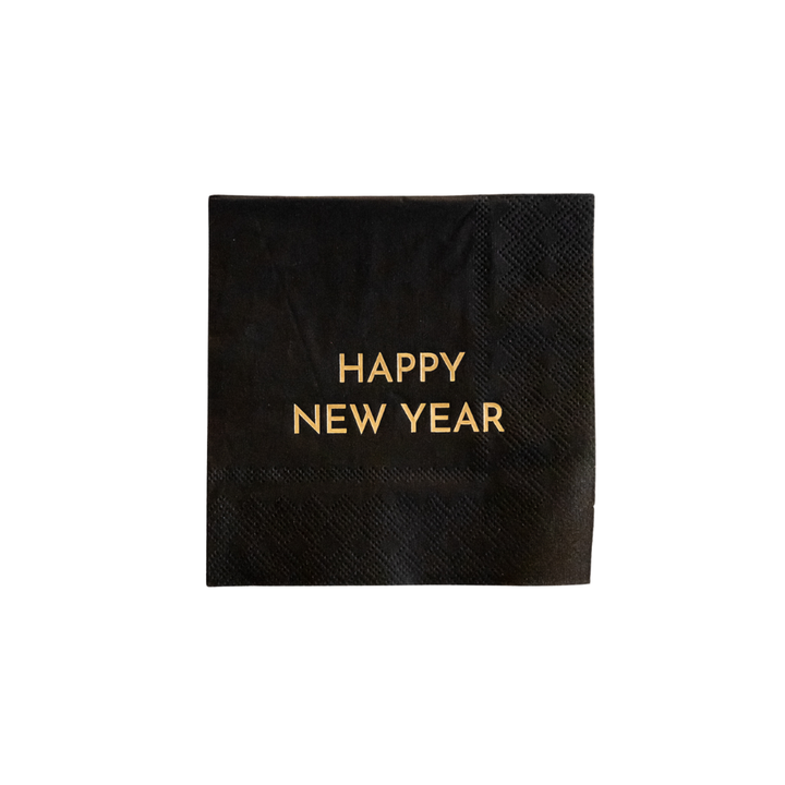 HAPPY NEW YEAR COCKTAIL NAPKINS Bonjour Fete Napkins HAPPY NEW YEAR COCKTAIL NAPKINS Bonjour Fete - Party Supplies