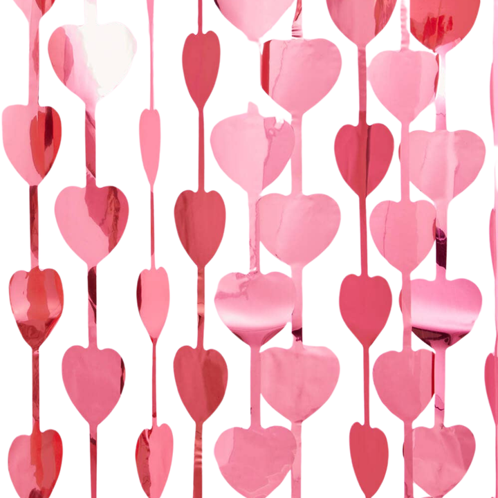 ROSE GOLD HEART PARTY CURTAINS xo, Fetti Photobooth & Signage ROSE GOLD HEART PARTY CURTAINS Bonjour Fete - Party Supplies