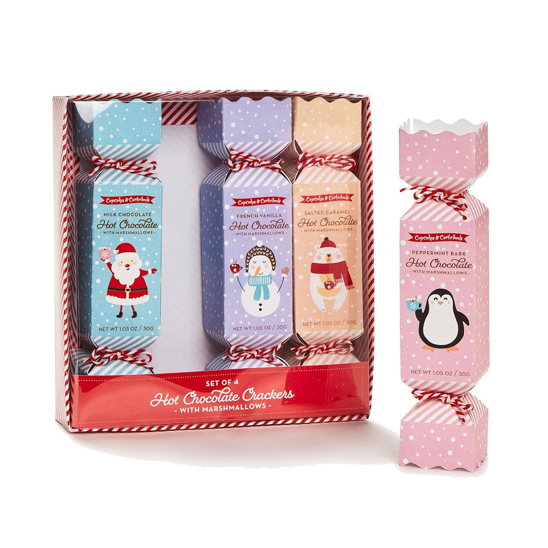 HOT COCOA CRACKER SET Two's Company Christmas Candy HOT COCOA CRACKER SET Bonjour Fete - Party Supplies