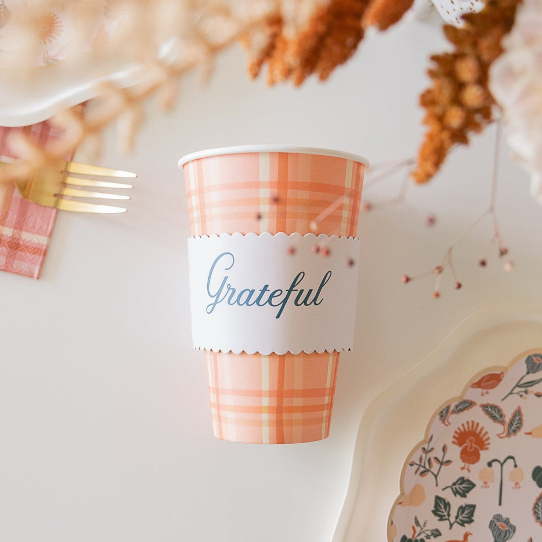 BONJOUR FETE X THE HOUSE THAT LARS BUILT THANKSGIVING COFFEE CUPS Bonjour Fete Cups Bonjour Fete - Party Supplies