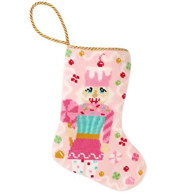 SUGARY SWEET NUTCRACKER IN PINK BAUBLE STOCKING Bauble Stockings Bauble Stockings Bonjour Fete - Party Supplies