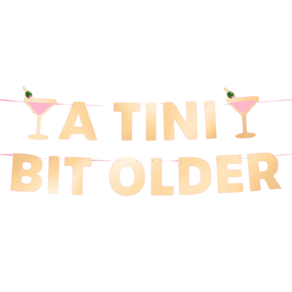 A TINI BIT OLDER BIRTHDAY BANNER xo, Fetti Garlands & Banners A TINI BIT OLDER BIRTHDAY BANNER Bonjour Fete - Party Supplies