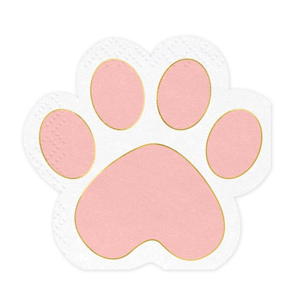 KITTY PAW NAPKINS Party Deco Napkins Bonjour Fete - Party Supplies