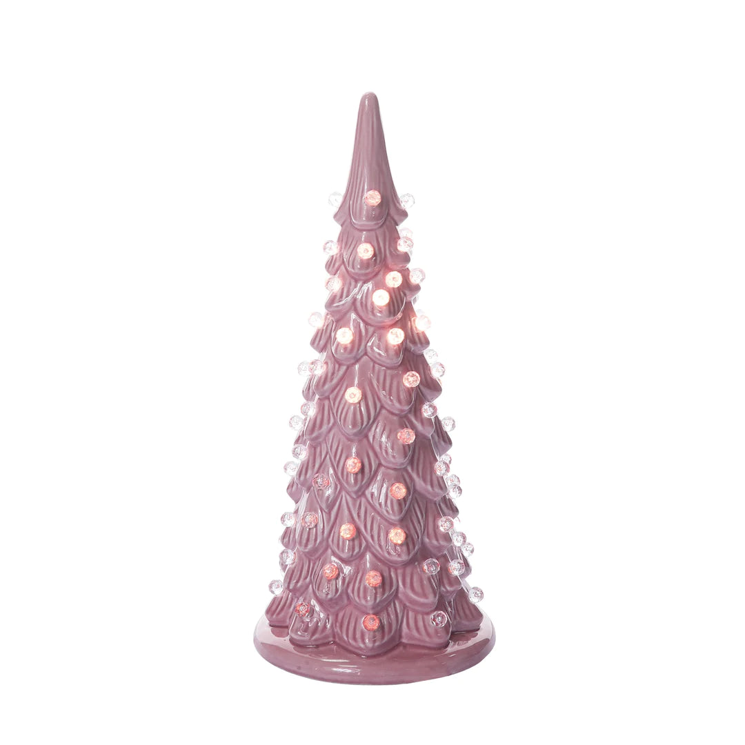 PURPLE SLIM LIGHT UP CHRISTMAS TREE Transpac Christmas Trees & Houses Bonjour Fete - Party Supplies