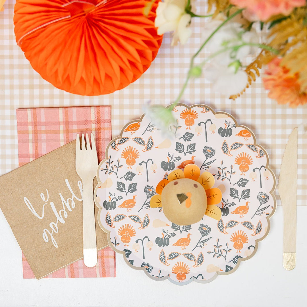 LE GOBBLE COCKTAIL NAPKINS Bonjour Fete Napkins Bonjour Fete - Party Supplies