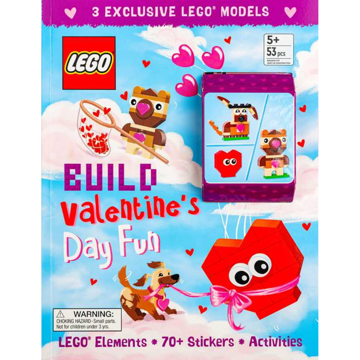 BUILD VALENTINE'S DAY FUN LEGO BOOK Simon & Schuster Valentine's Day Game BUILD VALENTINE'S DAY FUN LEGO BOOK Bonjour Fete - Party Supplies