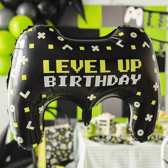 LEVEL UP VIDEO GAME CONTROLLER BALLOON Party Deco Balloons Bonjour Fete - Party Supplies