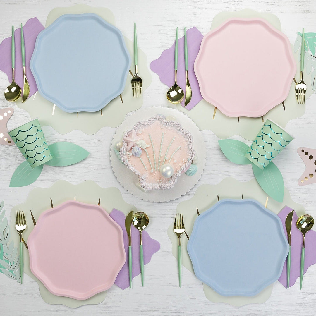 SKY BLUE COMPOSTABLE DINNER PLATES Bonjour Fete Bonjour Fete - Party Supplies