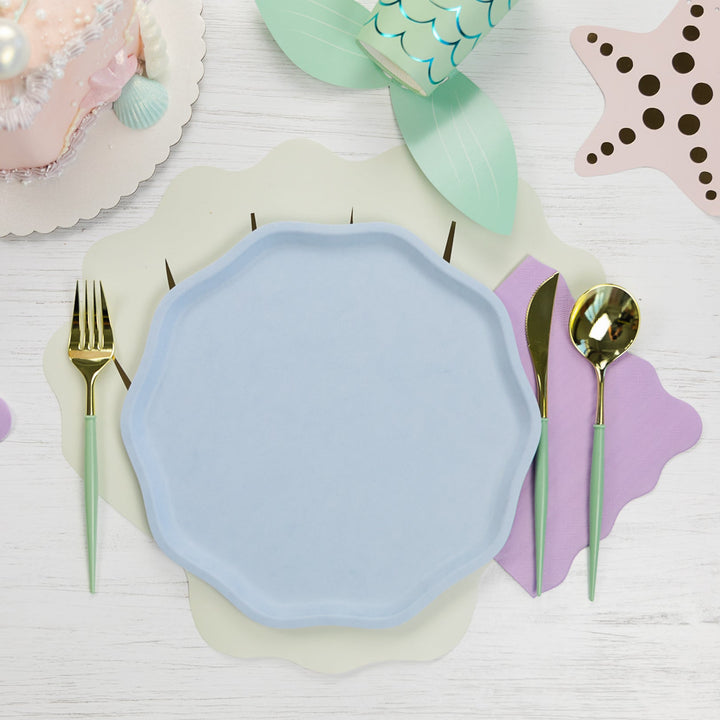 SKY BLUE COMPOSTABLE DINNER PLATES Bonjour Fete Bonjour Fete - Party Supplies