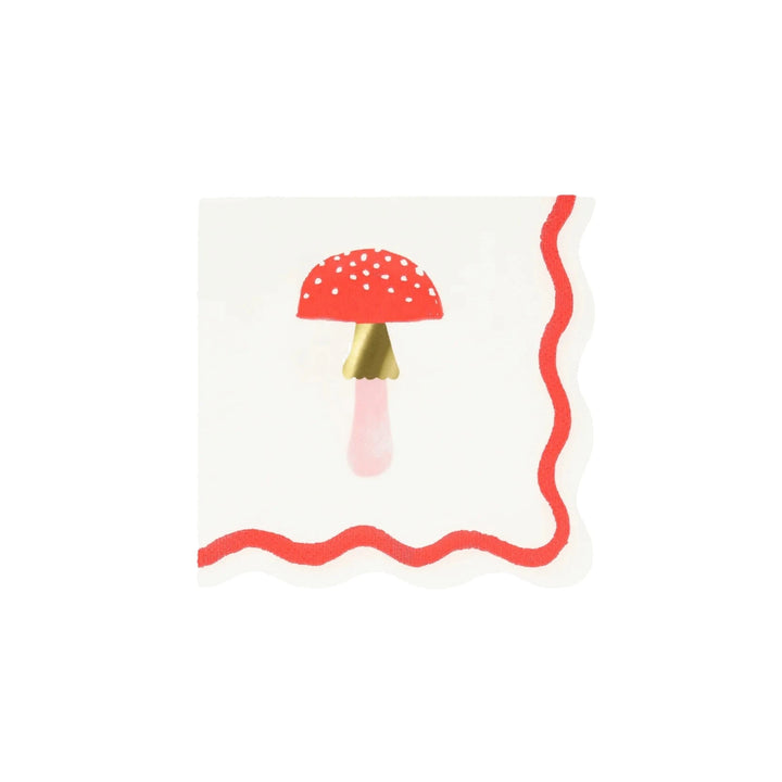 Mushroom Cocktail Napkins Bonjour Fete Party Supplies Christmas Holiday Party Supplies