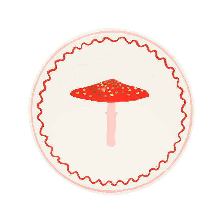 Mushroom Side Plates Bonjour Fete Party Supplies Christmas Holiday Party Supplies