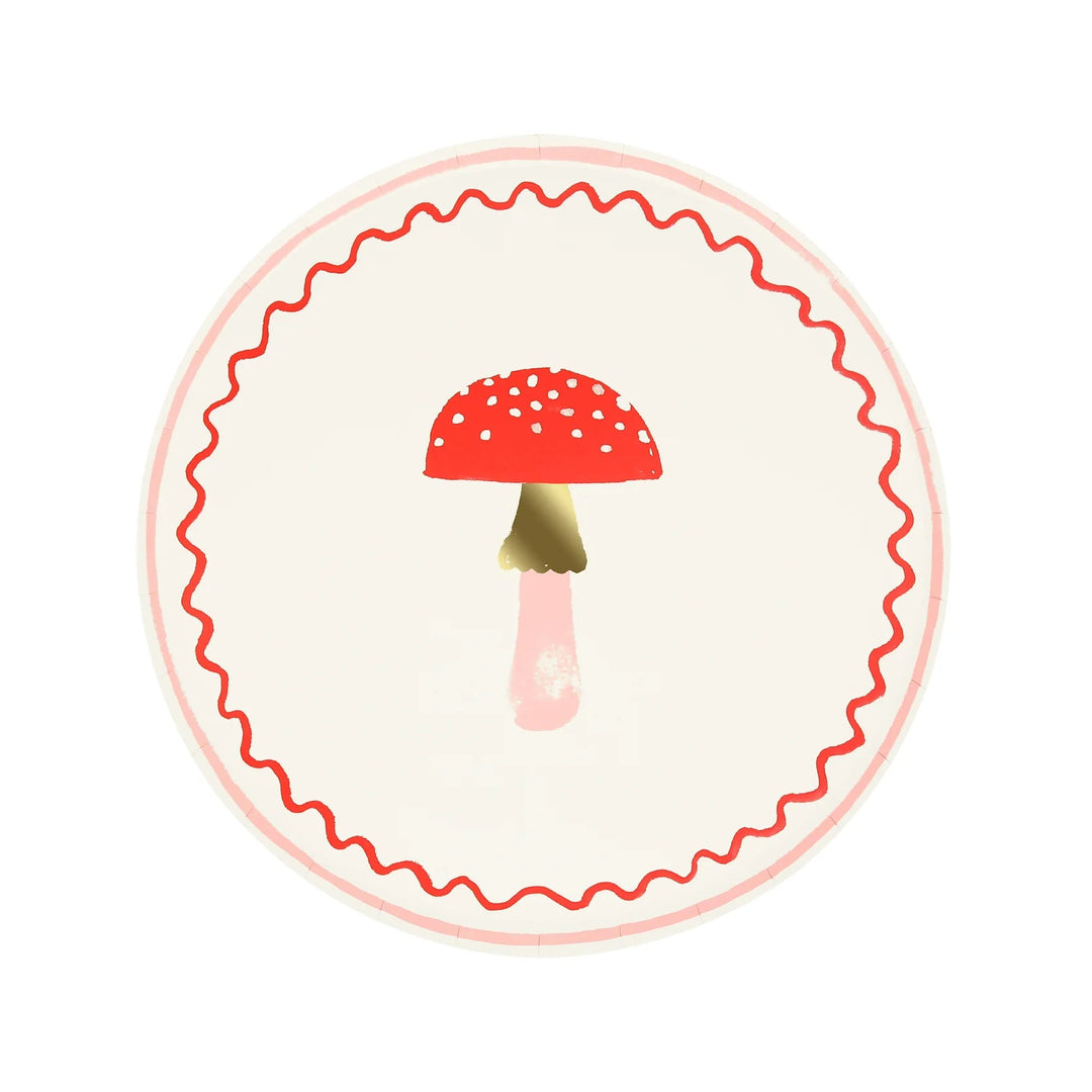 Mushroom Side Plates Bonjour Fete Party Supplies Christmas Holiday Party Supplies