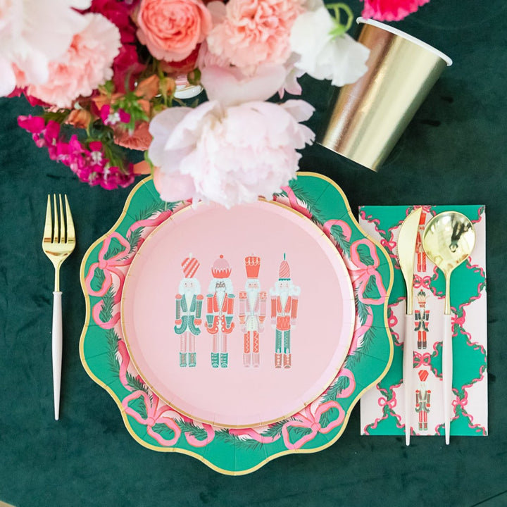 BONJOUR FÊTE X ONE & ONLY PAPER NUTCRACKER SMALL PLATES Bonjour Fete Plates BONJOUR FÊTE X ONE & ONLY PAPER NUTCRACKER SMALL PLATES Bonjour Fete - Party Supplies