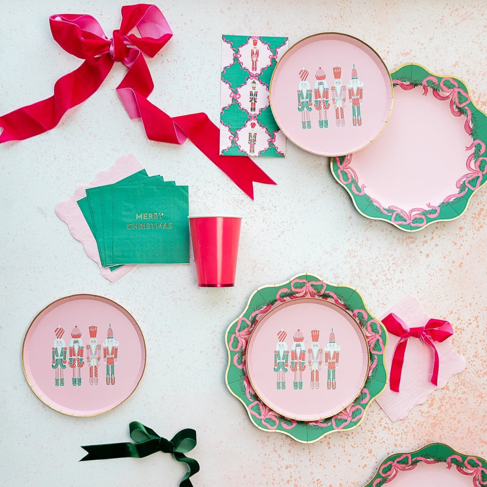 BONJOUR FÊTE X ONE & ONLY PAPER NUTCRACKER SMALL PLATES Bonjour Fete Plates Bonjour Fete - Party Supplies