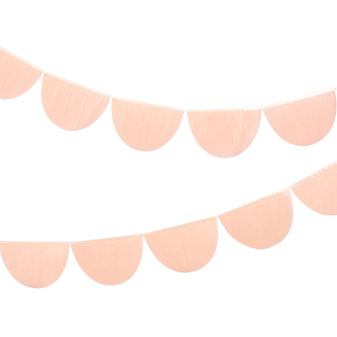 PEACH TISSUE PAPER SCALLOP GARLANDS Meri Meri Garlands & Banners Bonjour Fete - Party Supplies