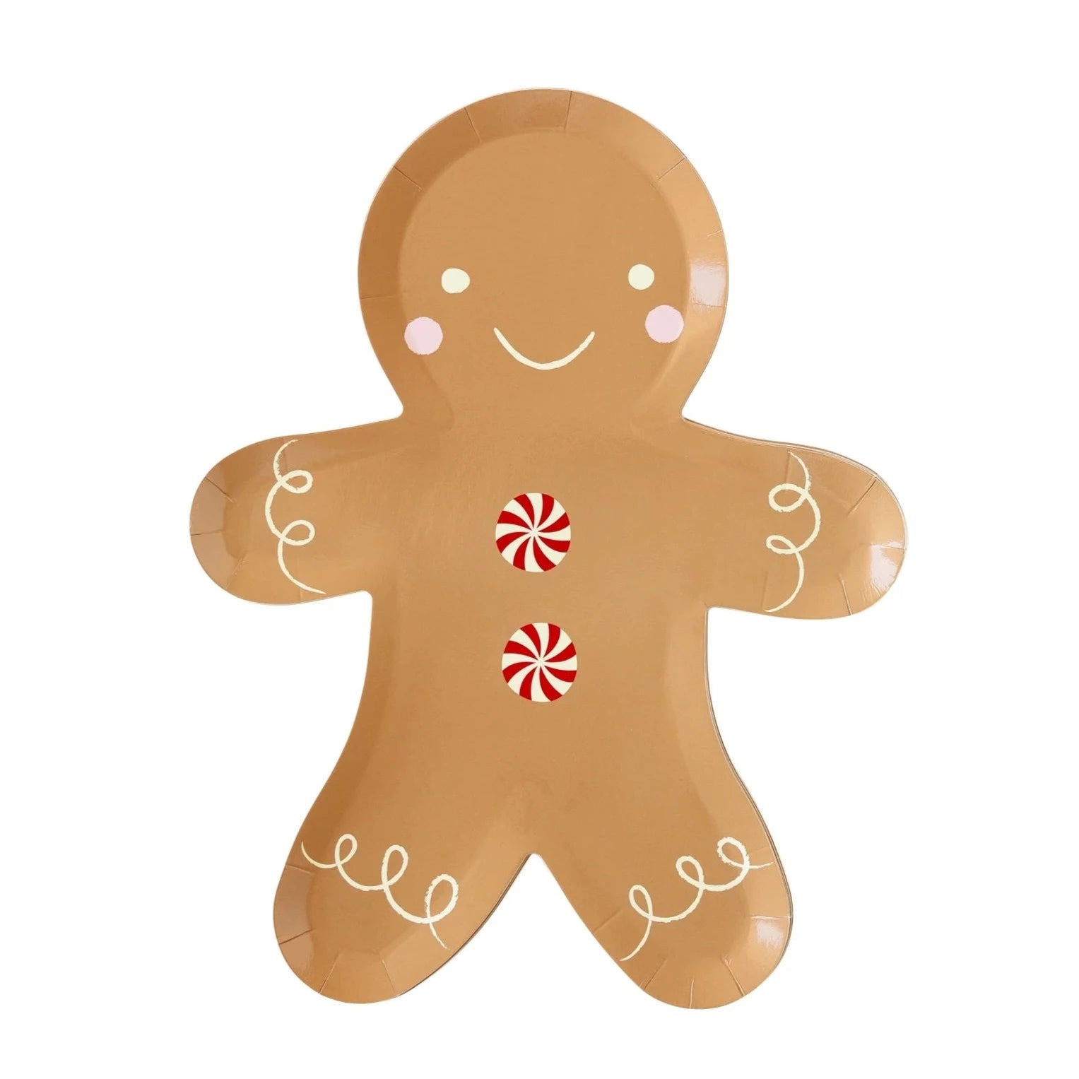 PEPPERMINT GINGERBREAD MAN SHAPED PLATES – Bonjour Fête