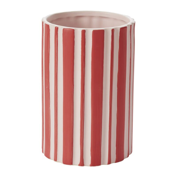 PEPPERMINT STRIPE VASE Accent Decor Christmas Holiday Kitchen & Entertaining Bonjour Fete - Party Supplies