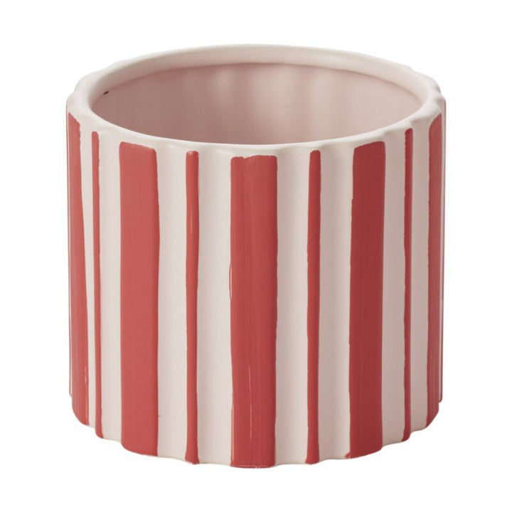 PEPPERMINT STRIPE VASE Accent Decor Christmas Holiday Kitchen & Entertaining Bonjour Fete - Party Supplies