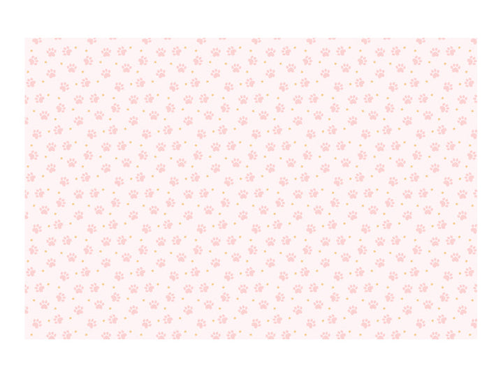 PINK PAWS PAPER TABLECLOTH Party Deco Table Covers & Placemats Bonjour Fete - Party Supplies