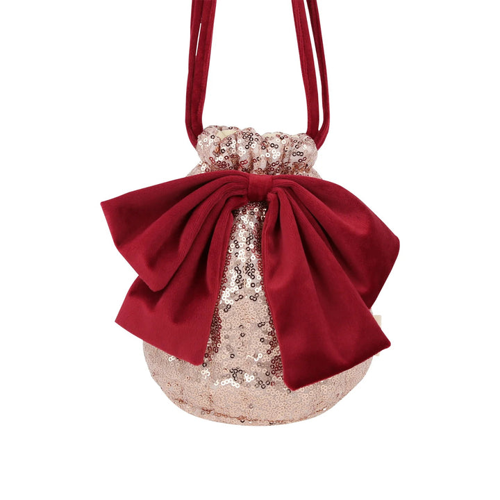 PINK SEQUIN BOW BAG Meri Meri Bonjour Fete - Party Supplies