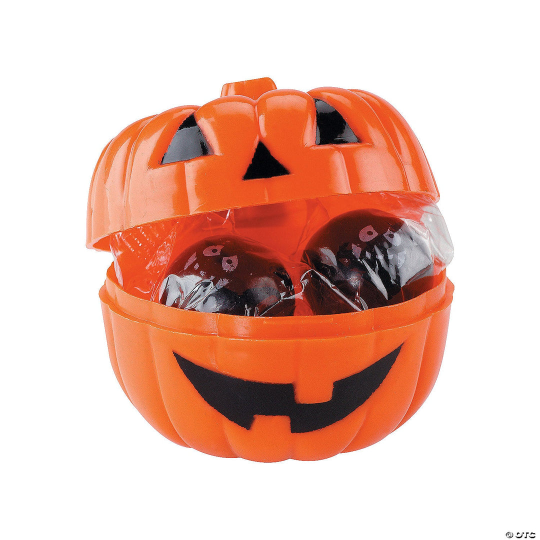 PLASTIC CANDY-FILLED JACK-O-LANTERN Fun Express Halloween Party Favors & Boo Baskets Bonjour Fete - Party Supplies