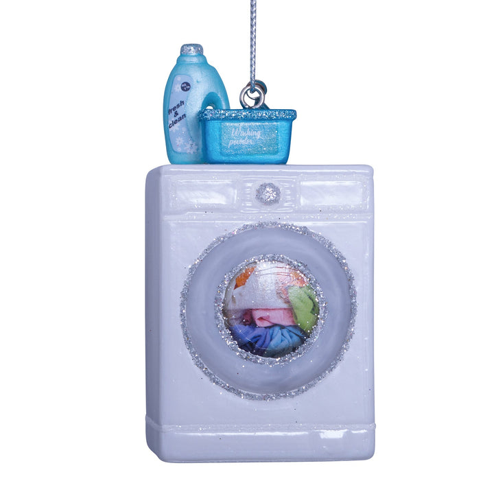 WASHING MACHINE GLASS ORNAMENT